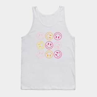 Preppy Smiley Faces Tank Top